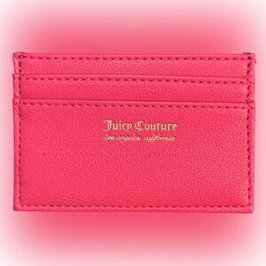 Juicy Couture Pink Card Holder Wallet Slim Mini Wallet